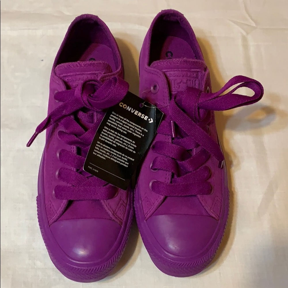 Violet Monochrome Suede Converse Icon Oxfords